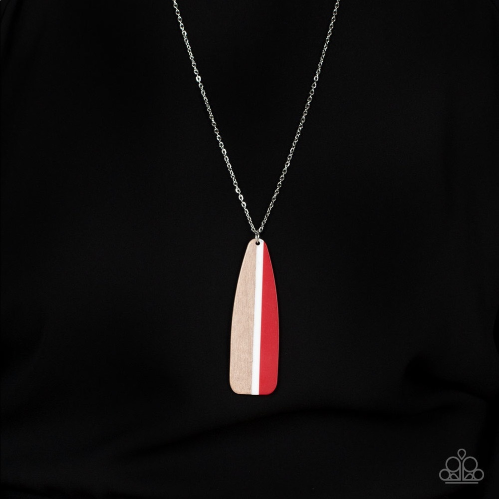 Grab A Paddle-Red necklace Set